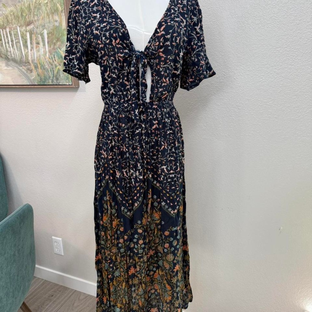 Patrons of Peace Boho Floral Midi Dress (S)